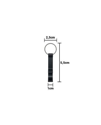 Llavero Destapador De Aluminio Fiesta Negro