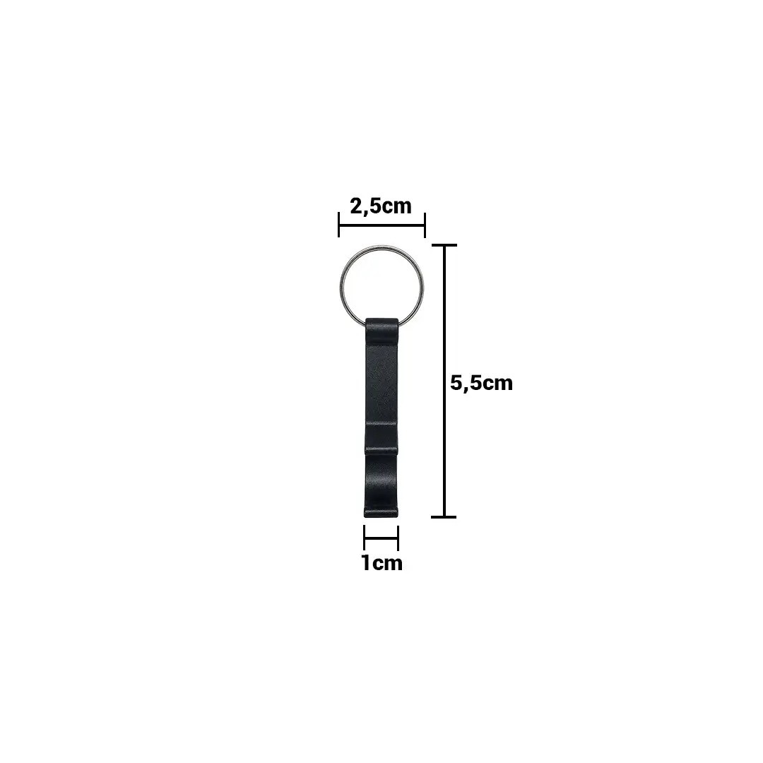 Llavero Destapador De Aluminio Fiesta Negro
