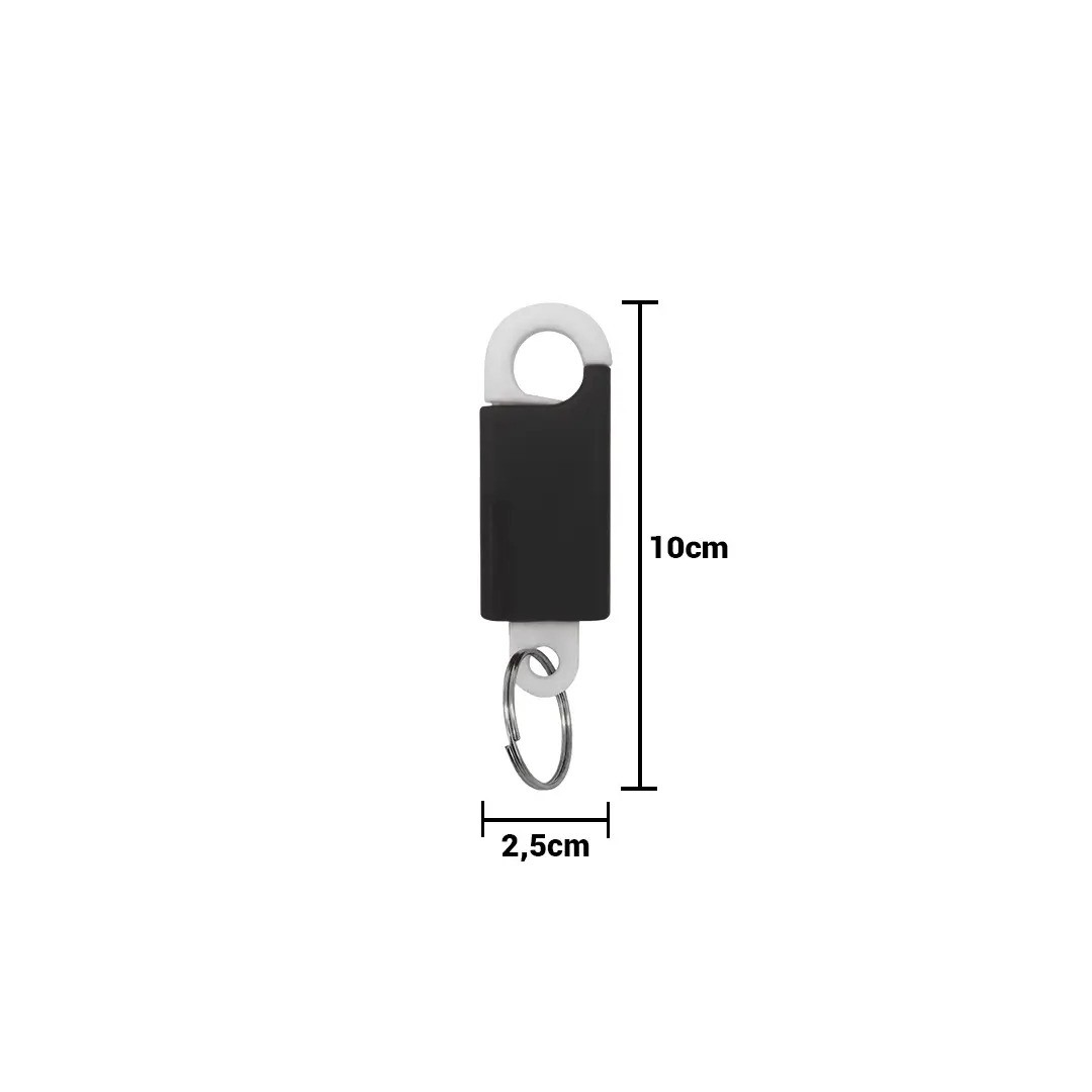 Llavero Hanger Negro Con Blanco
