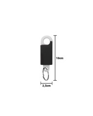Llavero Hanger Negro Con Blanco