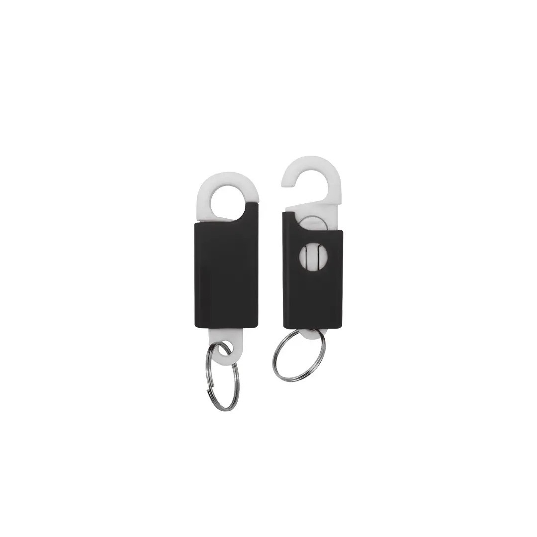 Llavero Hanger Negro Con Blanco