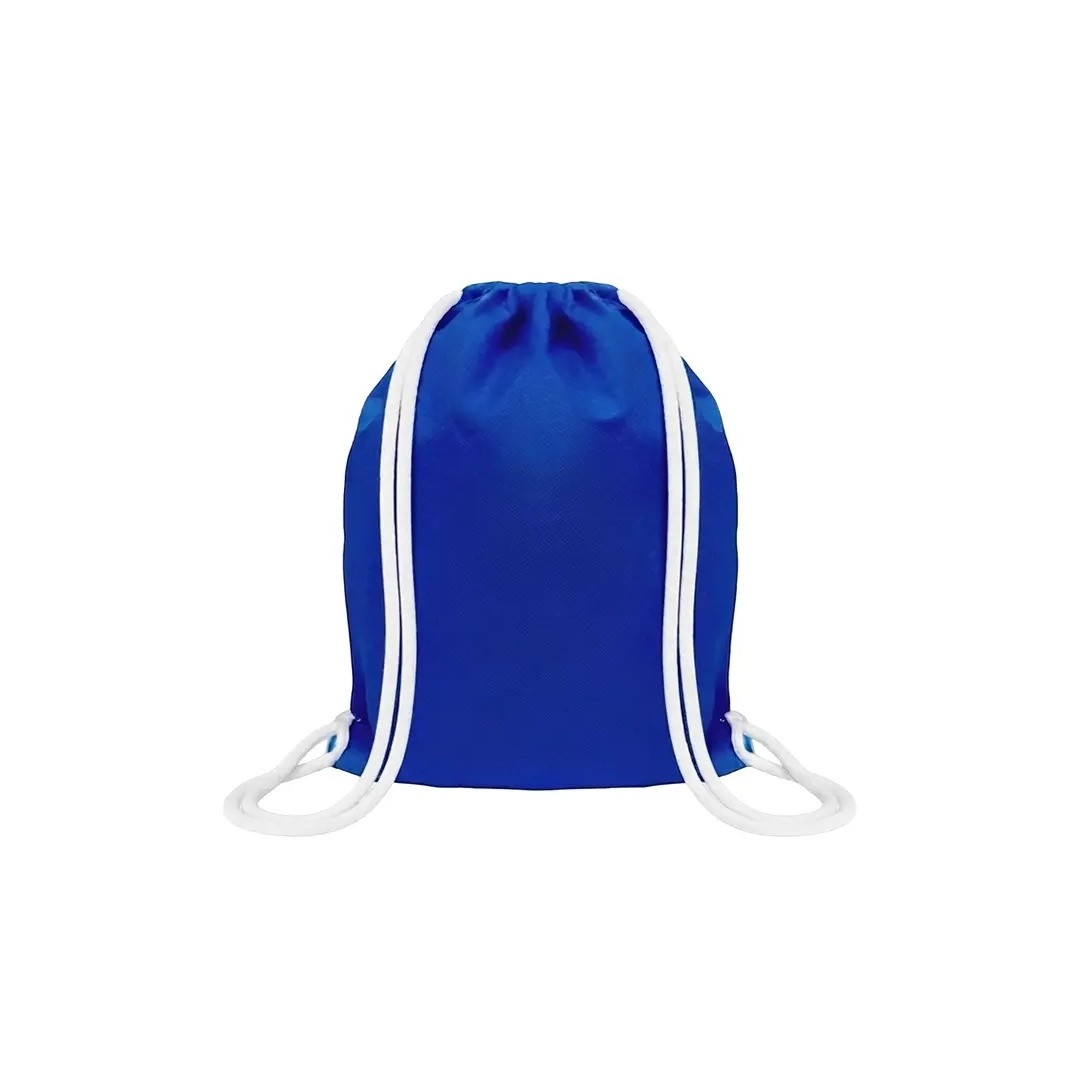 Mochila Encarrujada Cambrela Azul/Cordon Blanco 40Cmx34