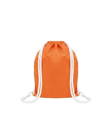 Mochila Encarrujada Cambrela Naranja/Cordon Blanco 40Cmx32