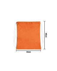 Mochila Encarrujada Cambrela Naranja/Cordon Blanco 40Cmx32