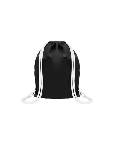 Mochila Encarrujada Cambrela Negro/Cordon Blanco 40Cmx32Cm