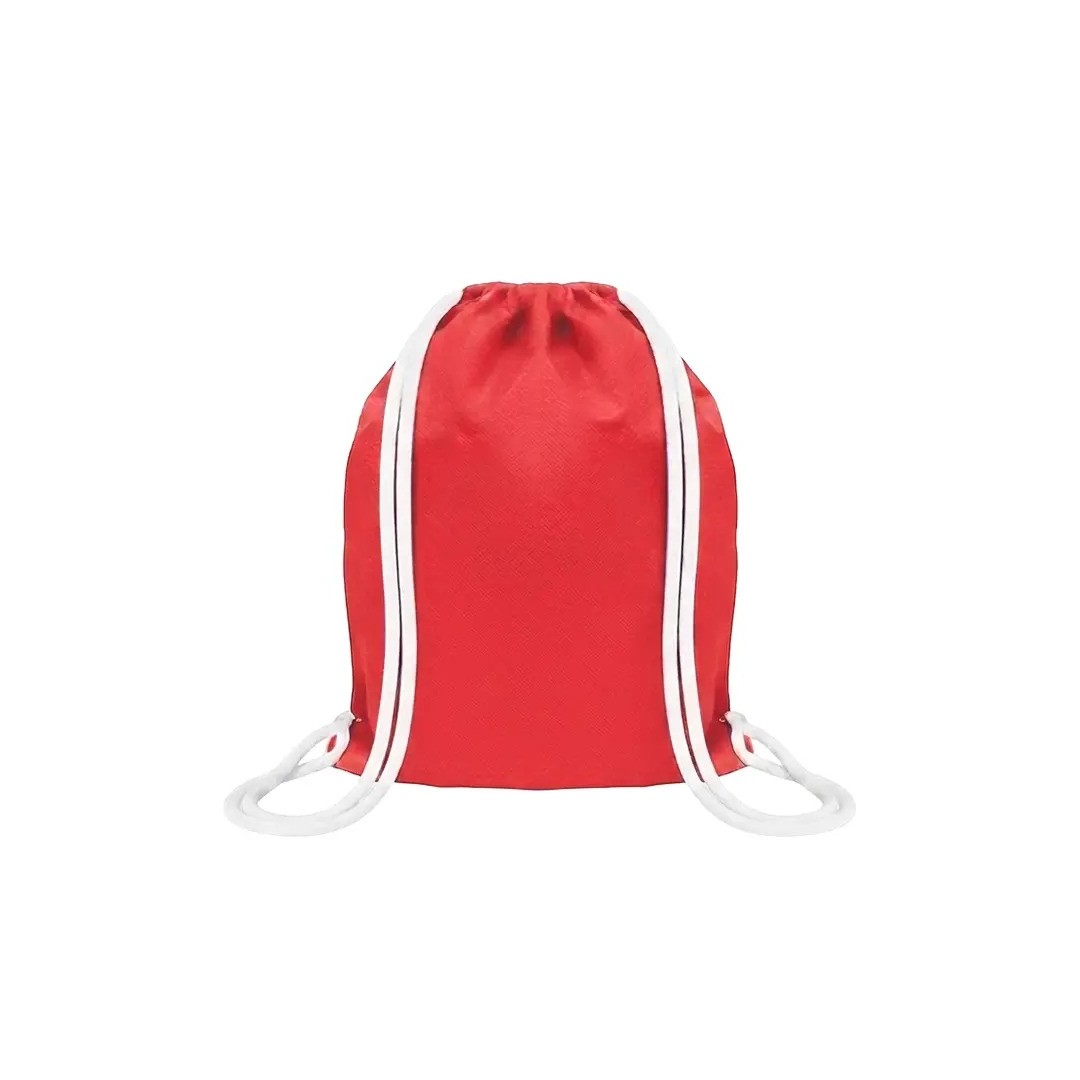 Mochila Encarrujada Cambrela Rojo/Cordon Blanco 40Cmx32Cm