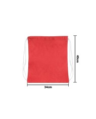 Mochila Encarrujada Cambrela Rojo/Cordon Blanco 40Cmx32Cm