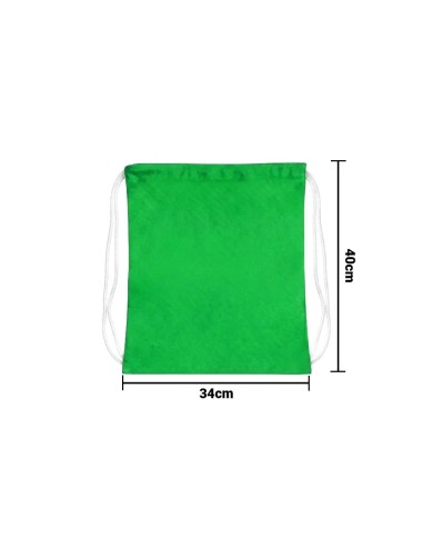 Mochila Encarrujada Cambrela Verde Claro/Cordon Blanco 40Cmx32