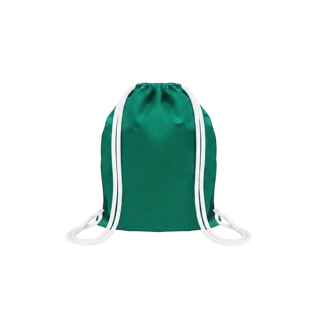 Mochila Encarrujada Cambrela Verde/ Cordon Blanco 40Cmx32Cm