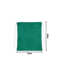 Mochila Encarrujada Cambrela Verde/ Cordon Blanco 40Cmx32Cm