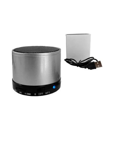Parlante Con Radio Y Bluetooth Lenox Plateado