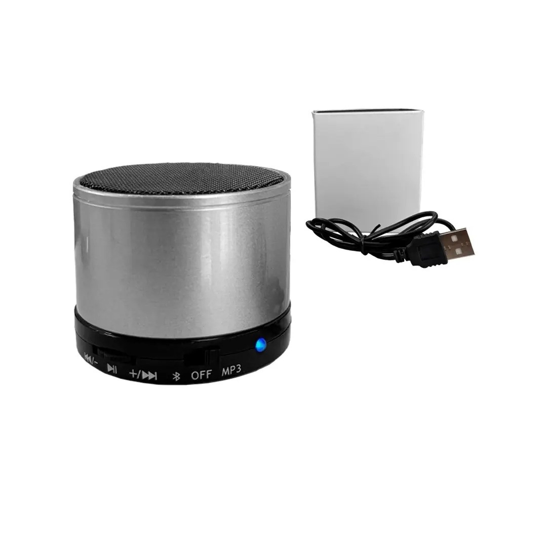 Parlante Con Radio Y Bluetooth Lenox Plateado