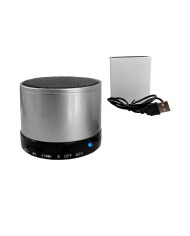 Parlante Con Radio Y Bluetooth Lenox Plateado