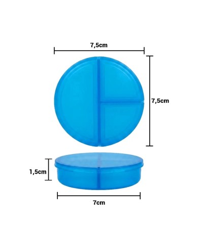 Pastillero Organizador Daily Azul Traslucido