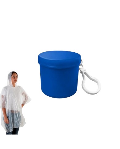 Poncho Lluvia Barrilito Azul Con Llavero