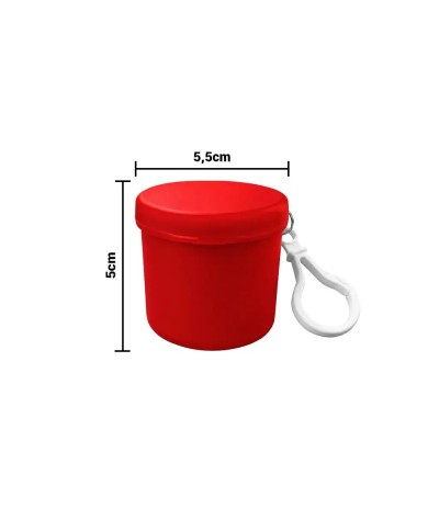 Poncho Lluvia Barrilito Rojo Con Llavero