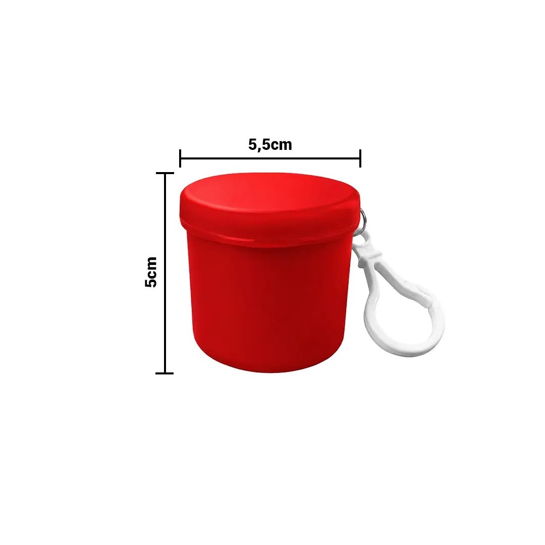 Poncho Lluvia Barrilito Rojo Con Llavero