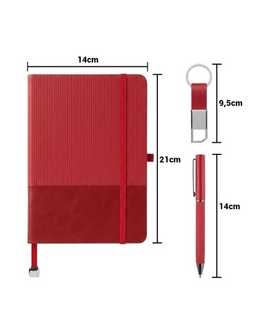 Set Ejecutivo Tipo Maletin Color Rojo