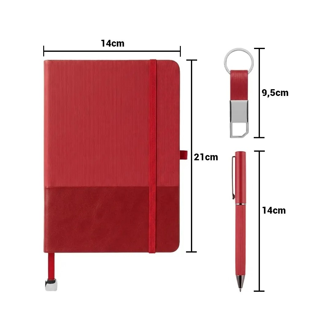 Set Ejecutivo Tipo Maletin Color Rojo