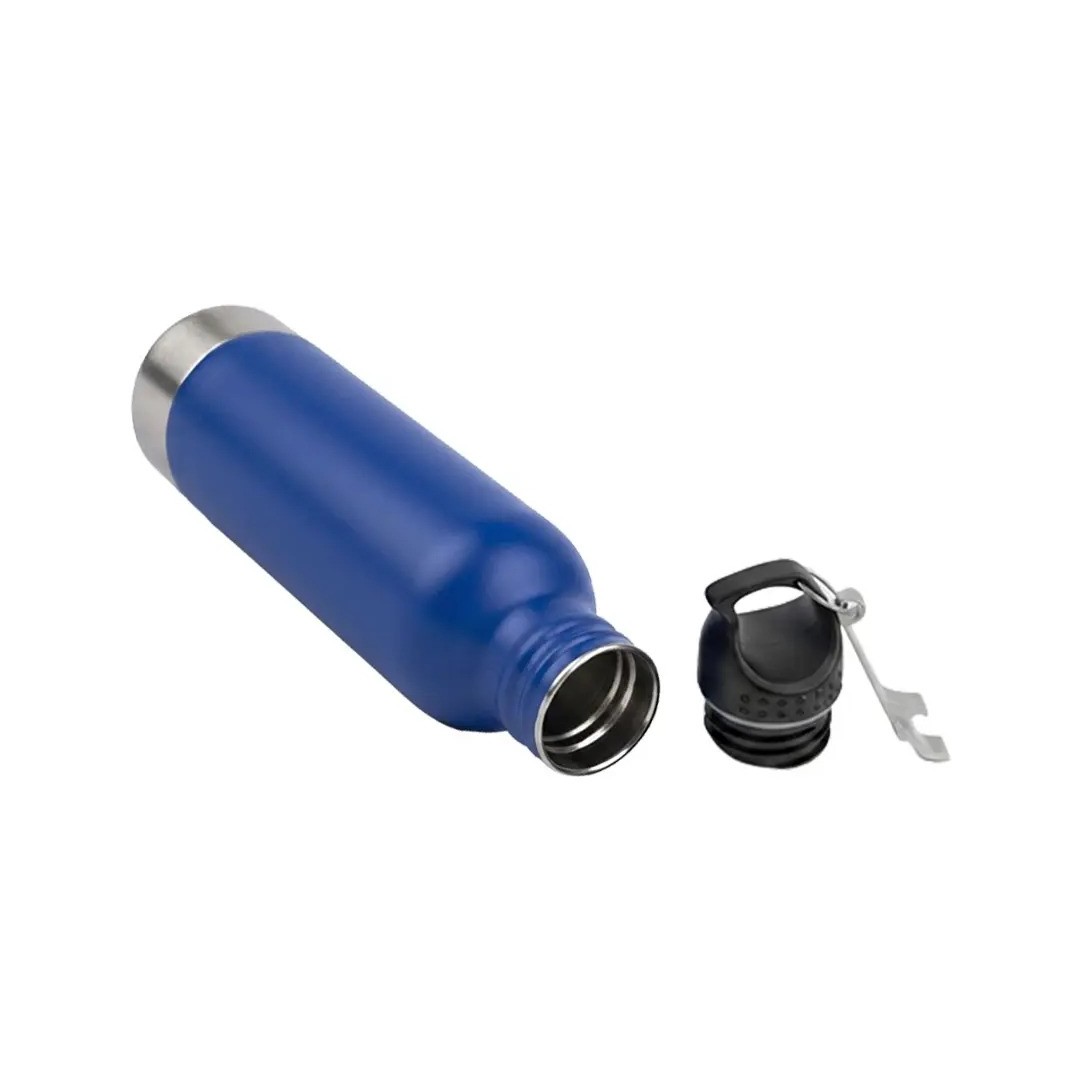 Termo Camping Azul Con Destapador De 750 Ml
