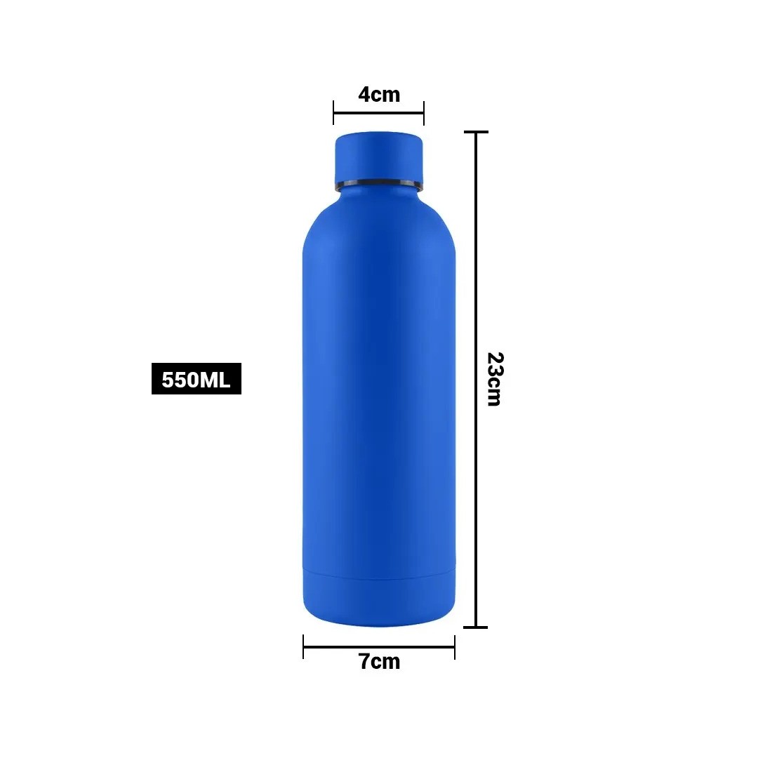 Termo Rubber De Acero Inoxidable Color Azul Electrico