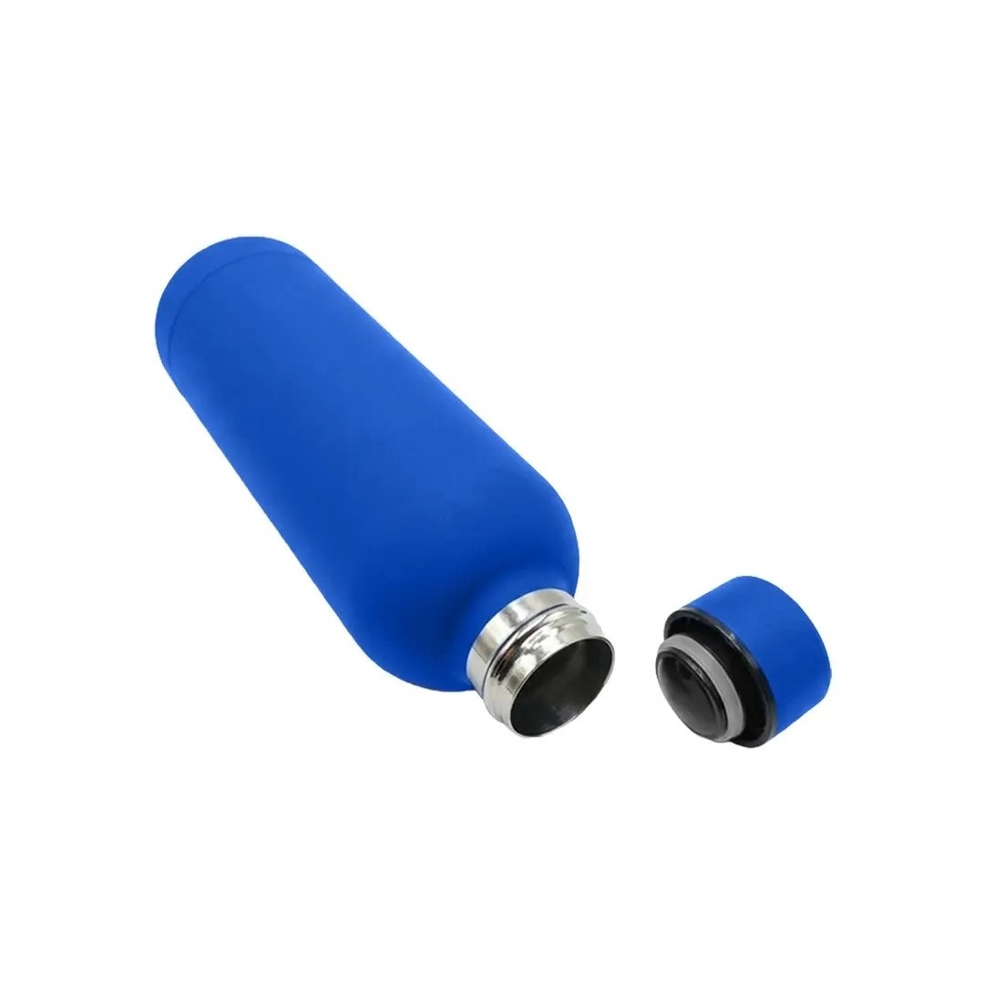 Termo Rubber De Acero Inoxidable Color Azul Electrico