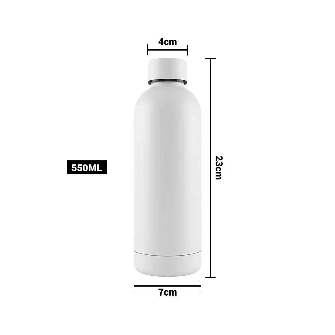 Termo Rubber De Acero Inoxidable Color Blanco