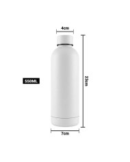 Termo Rubber De Acero Inoxidable Color Blanco