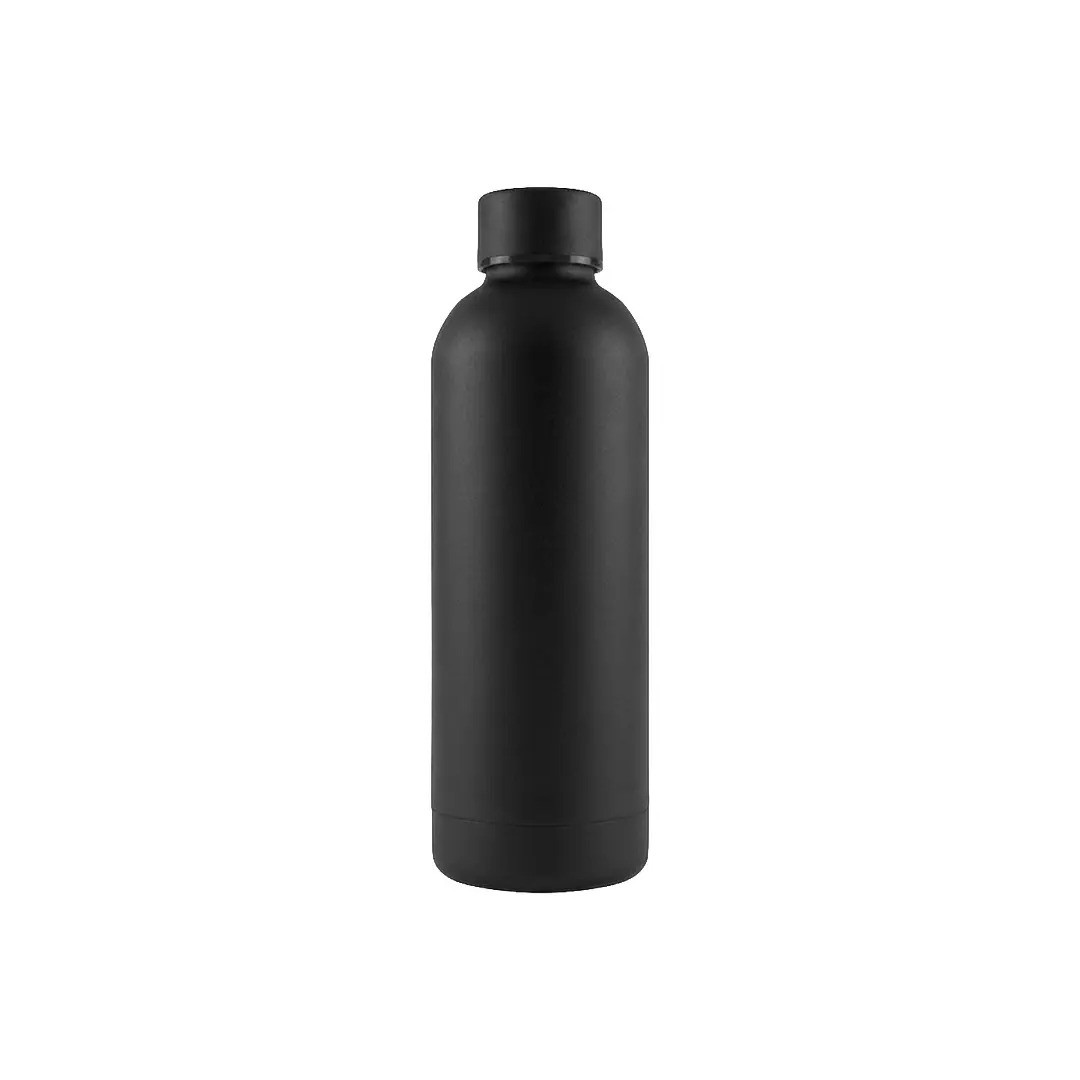 Termo Rubber De Acero Inoxidable Color Negro