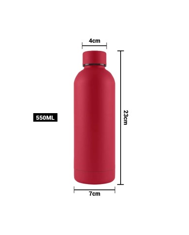Termo Rubber De Acero Inoxidable Color Rojo