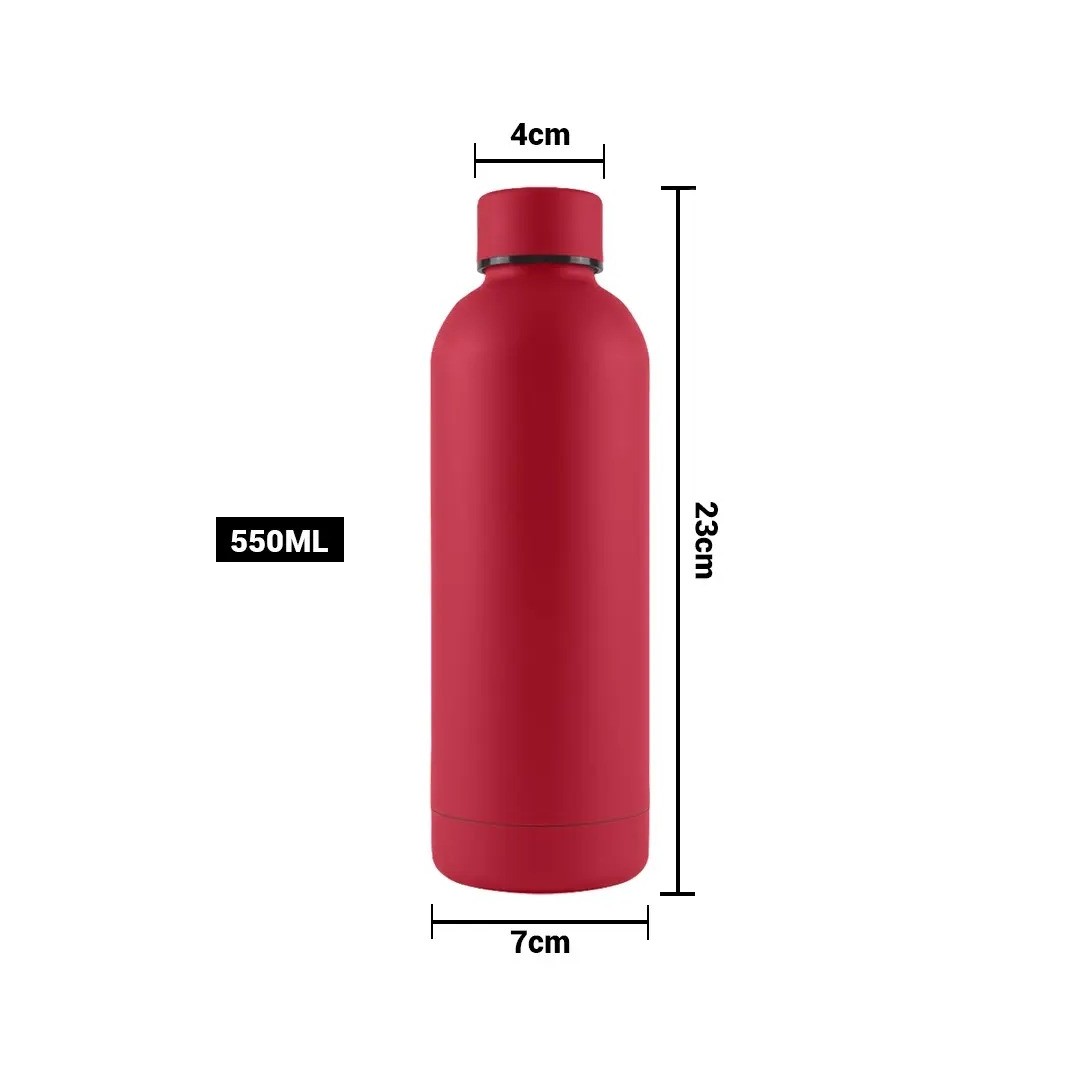 Termo Rubber De Acero Inoxidable Color Rojo