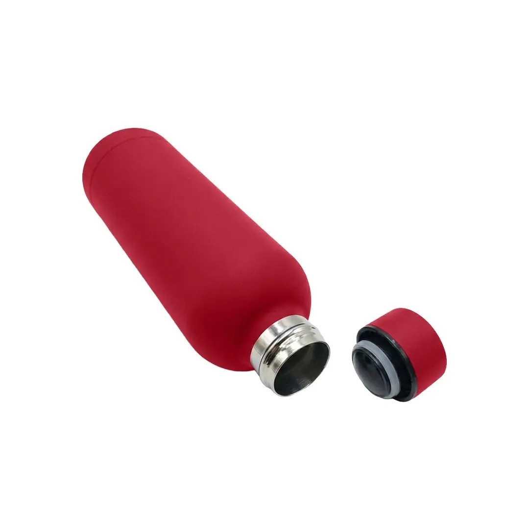 Termo Rubber De Acero Inoxidable Color Rojo