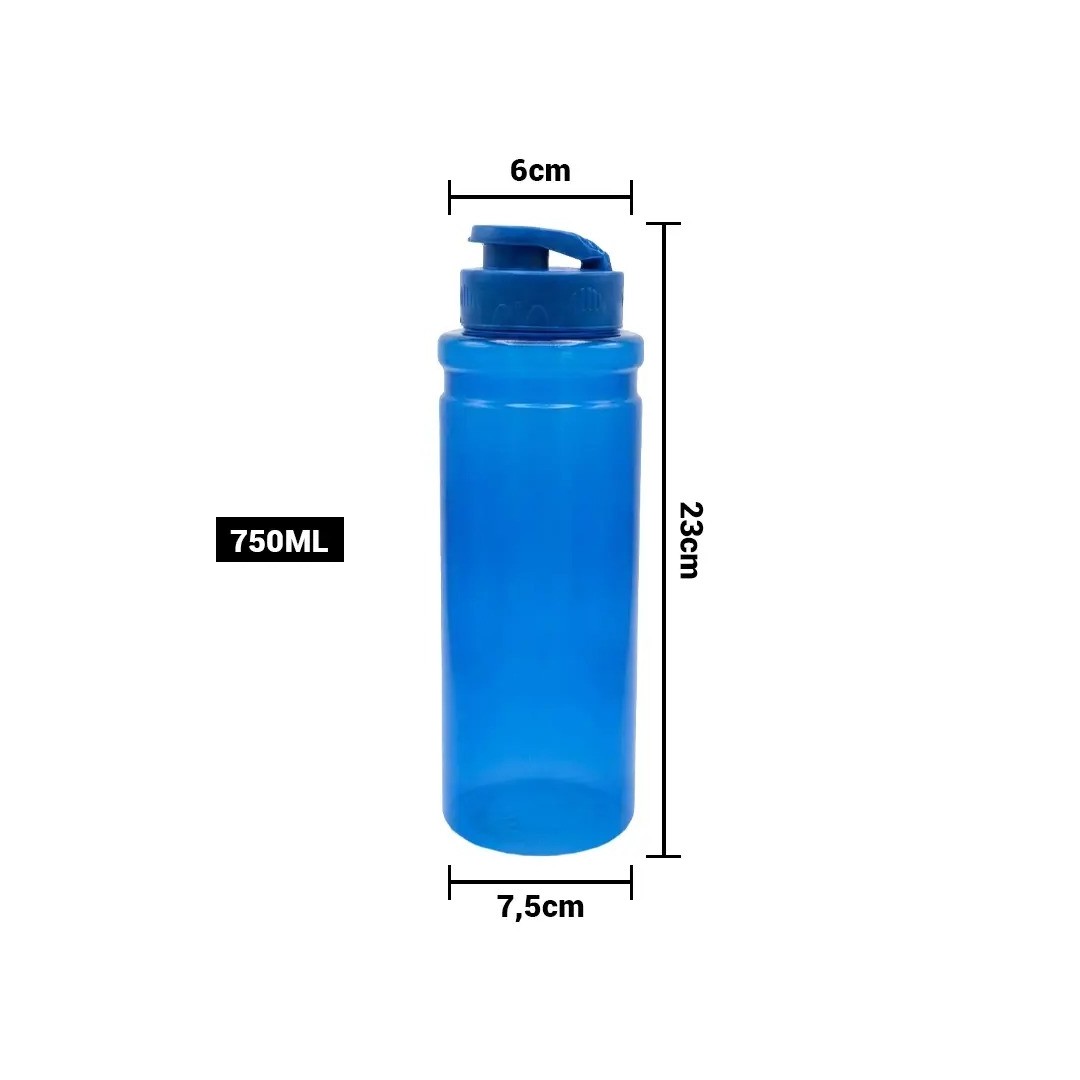 Tomatodo Cilindro Pvc Azul Traslucido 750 Ml