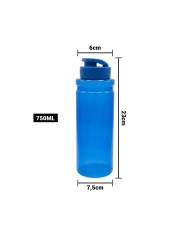 Tomatodo Cilindro Pvc Azul Traslucido 750 Ml