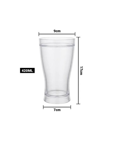Vaso Cervecero Acrilico 420Ml