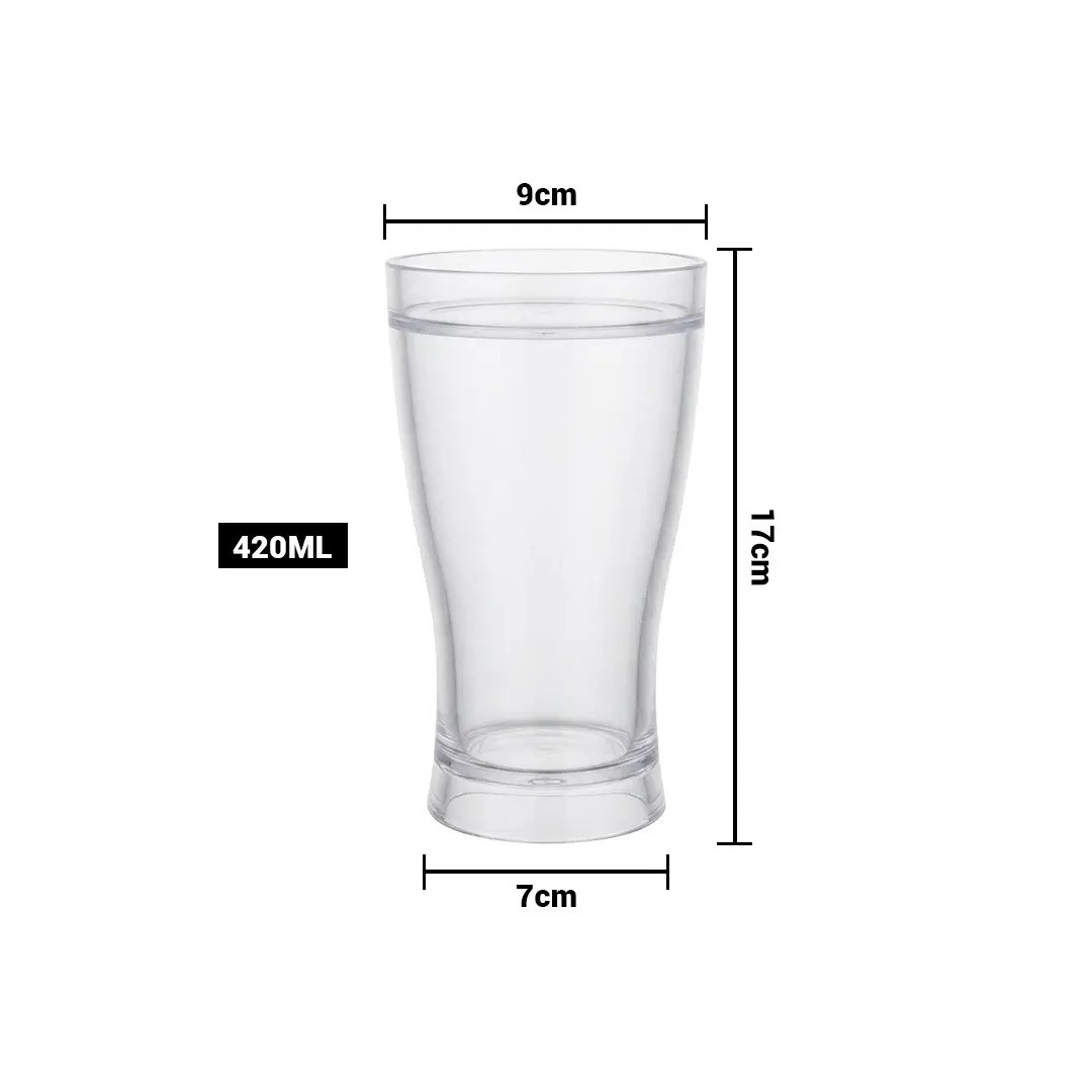 Vaso Cervecero Acrilico 420Ml