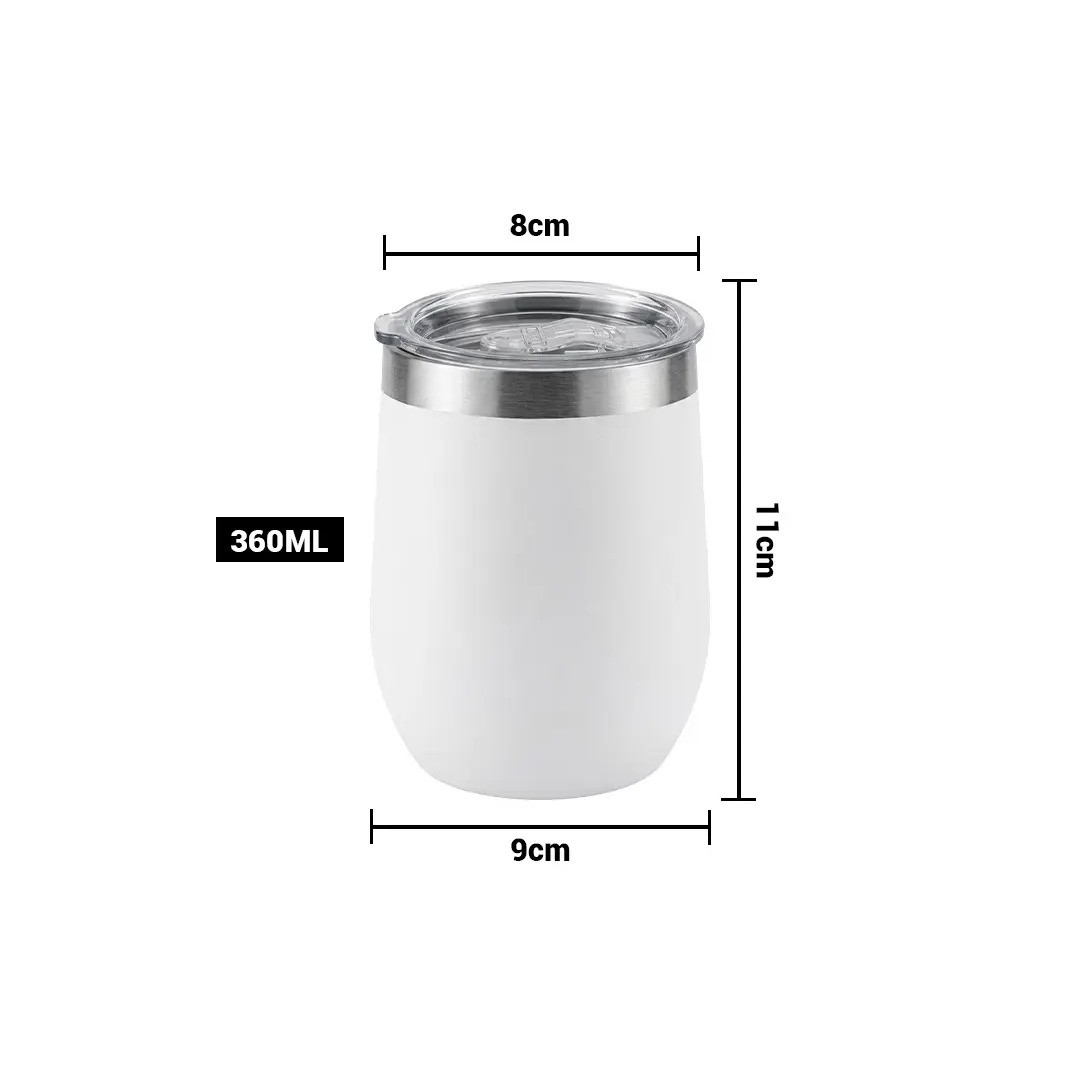 Vaso Termico Tumbler 360 Ml Color Blanco