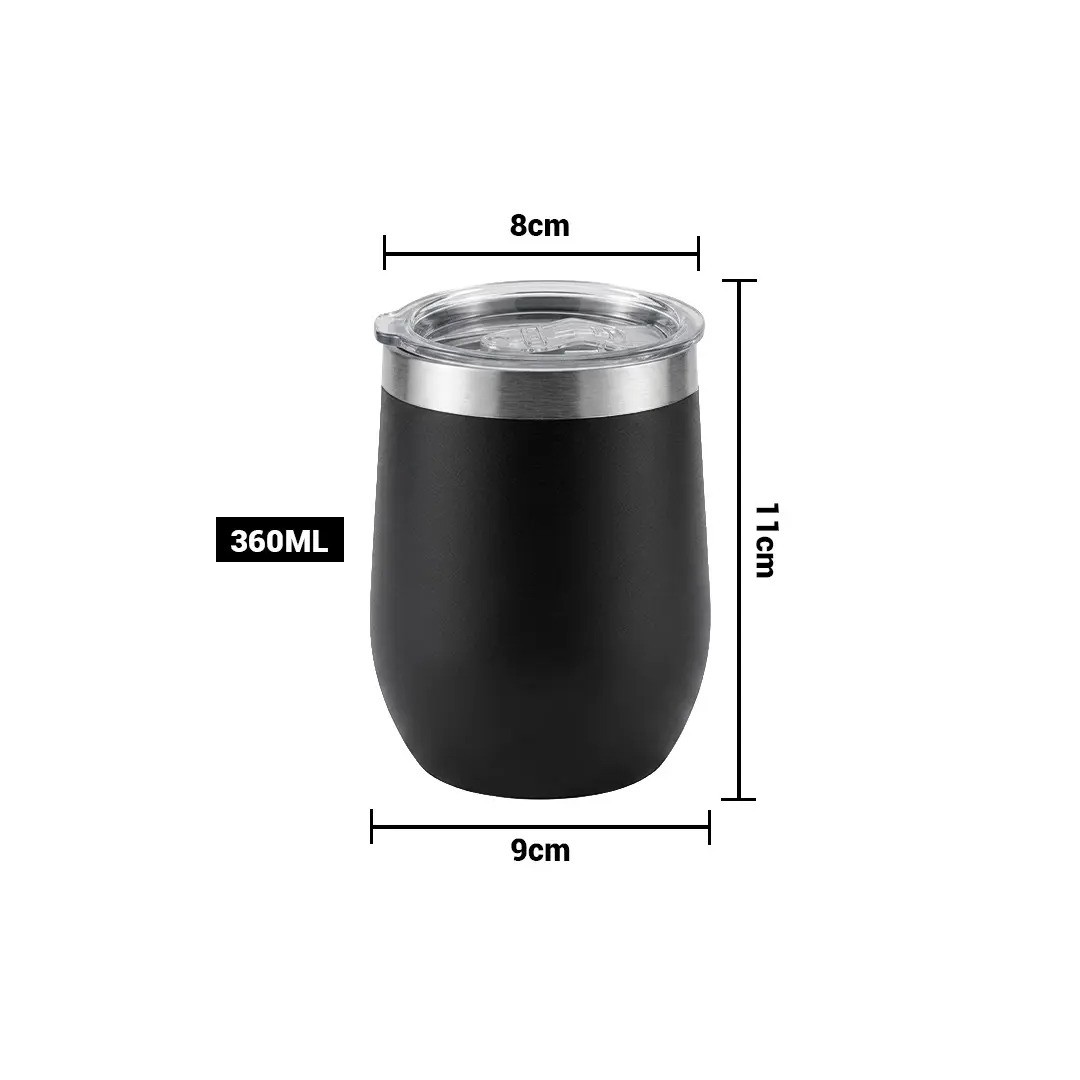 Vaso Termico Tumbler 360 Ml Color Negro