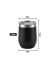 Vaso Termico Tumbler 360 Ml Color Negro