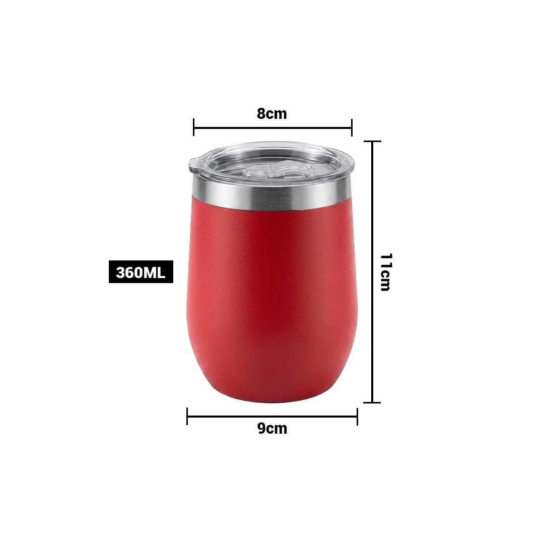 Vaso Termico Tumbler 360 Ml Color Rojo