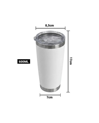 Vaso Termico Tumbler Blanco