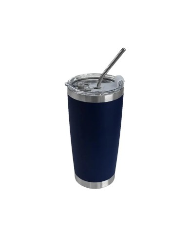 Vaso Termico Tumbler Con Sorbete Color Azul Marino