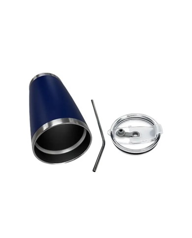 Vaso Termico Tumbler Con Sorbete Color Azul Marino