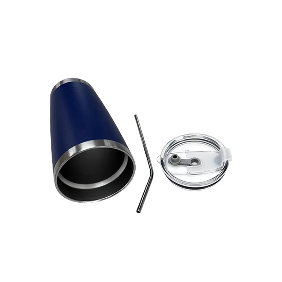 Vaso Termico Tumbler Con Sorbete Color Azul Marino