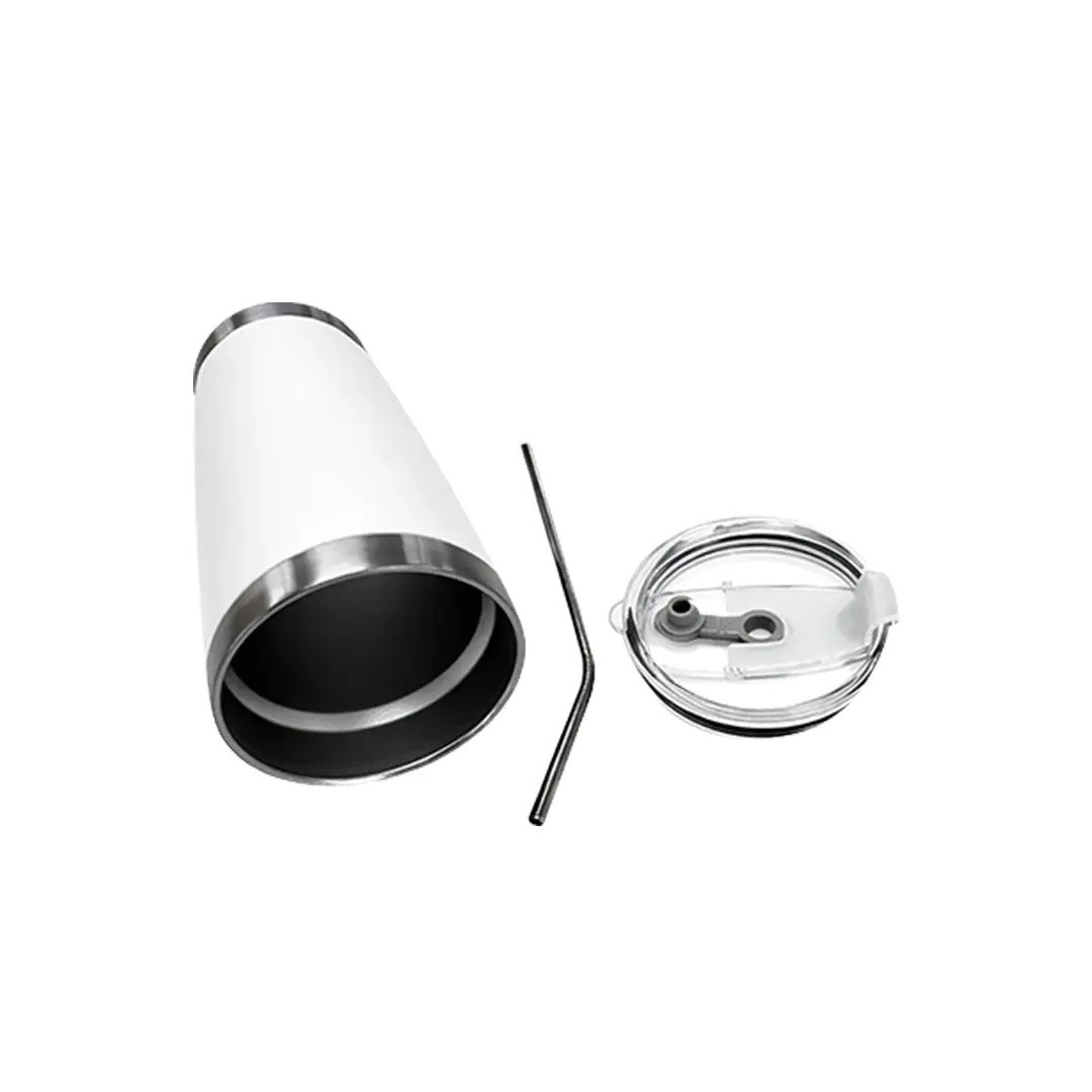 Vaso Termico Tumbler Con Sorbete Color Blanco