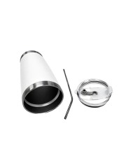 Vaso Termico Tumbler Con Sorbete Color Blanco
