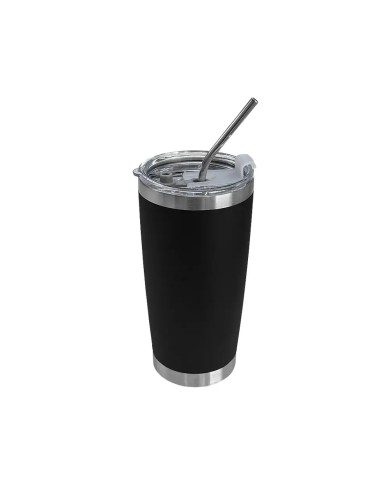 Vaso Termico Tumbler Con Sorbete Color Negro