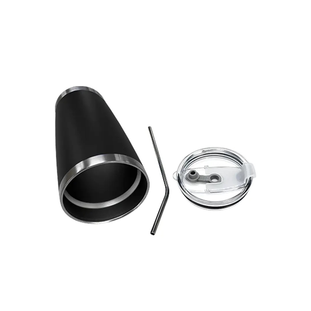 Vaso Termico Tumbler Con Sorbete Color Negro