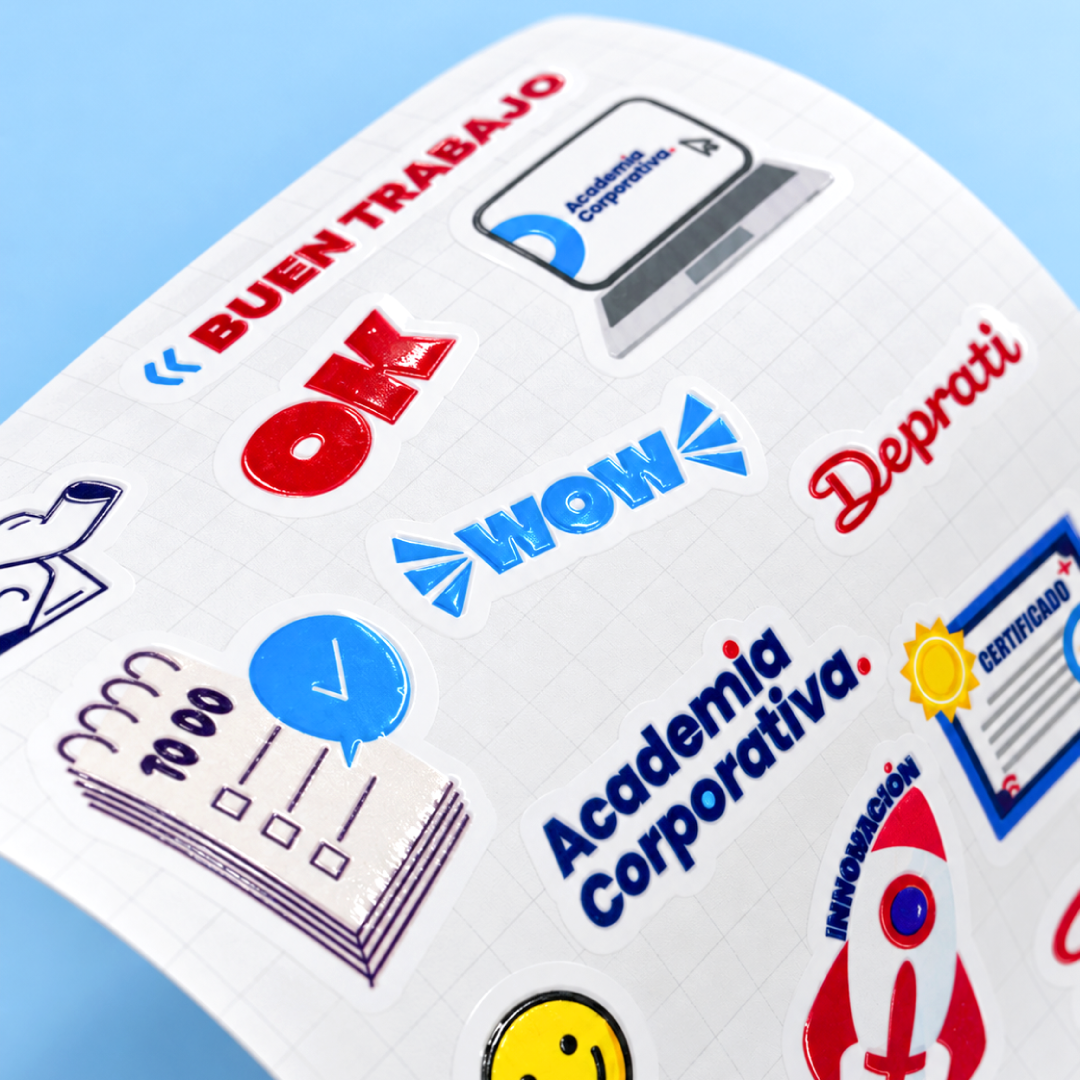 Stickers Adhesivos UV Selectivo con Efecto 3D en Relieve
