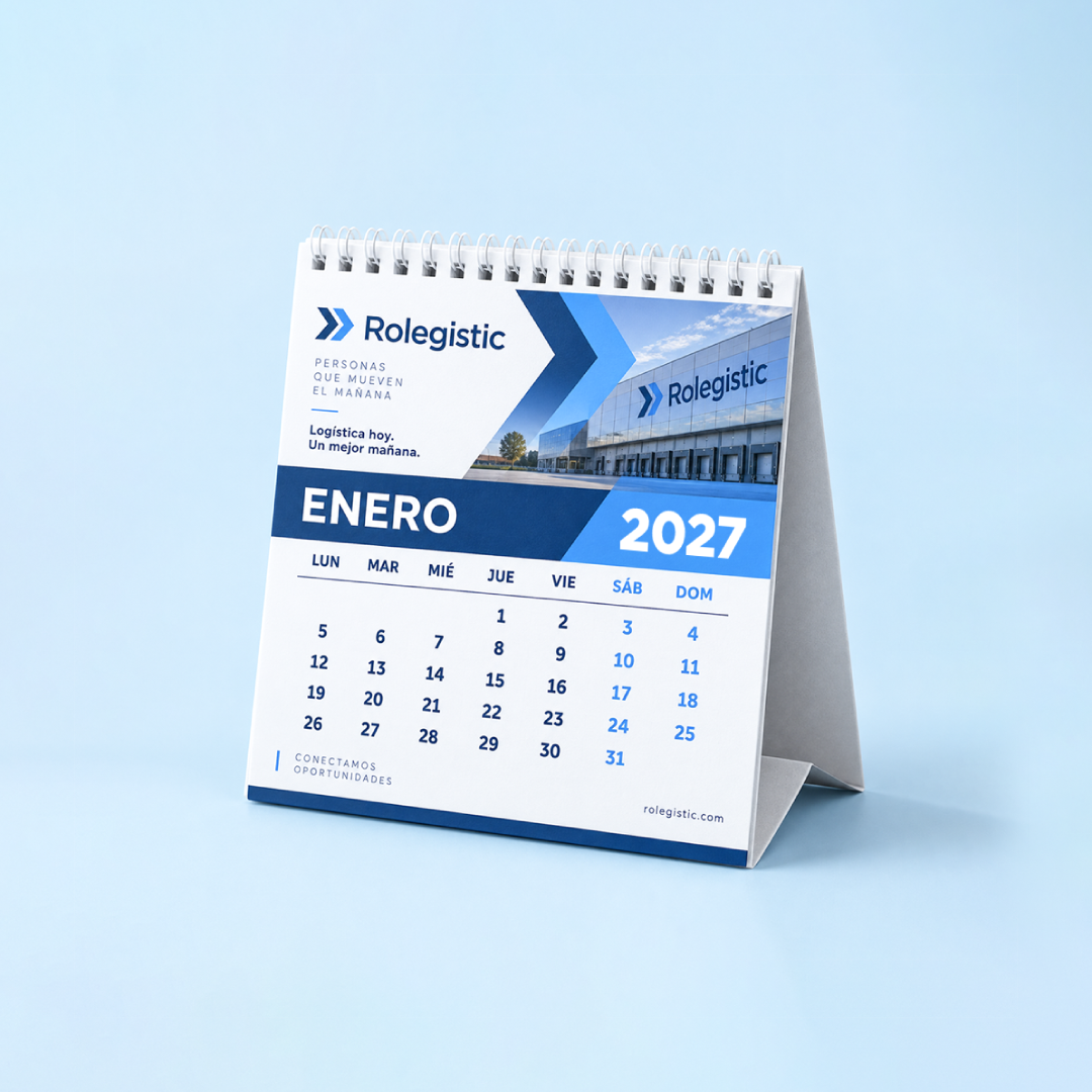 Calendario de Escritorio Anillado Pasta Suave en Guayaquil | Role Machine